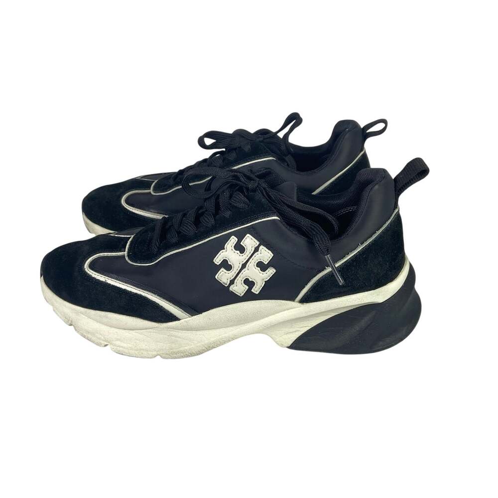 Tory Burch Good Luck Trainer Sneakers Size 9M Fabric Suede
